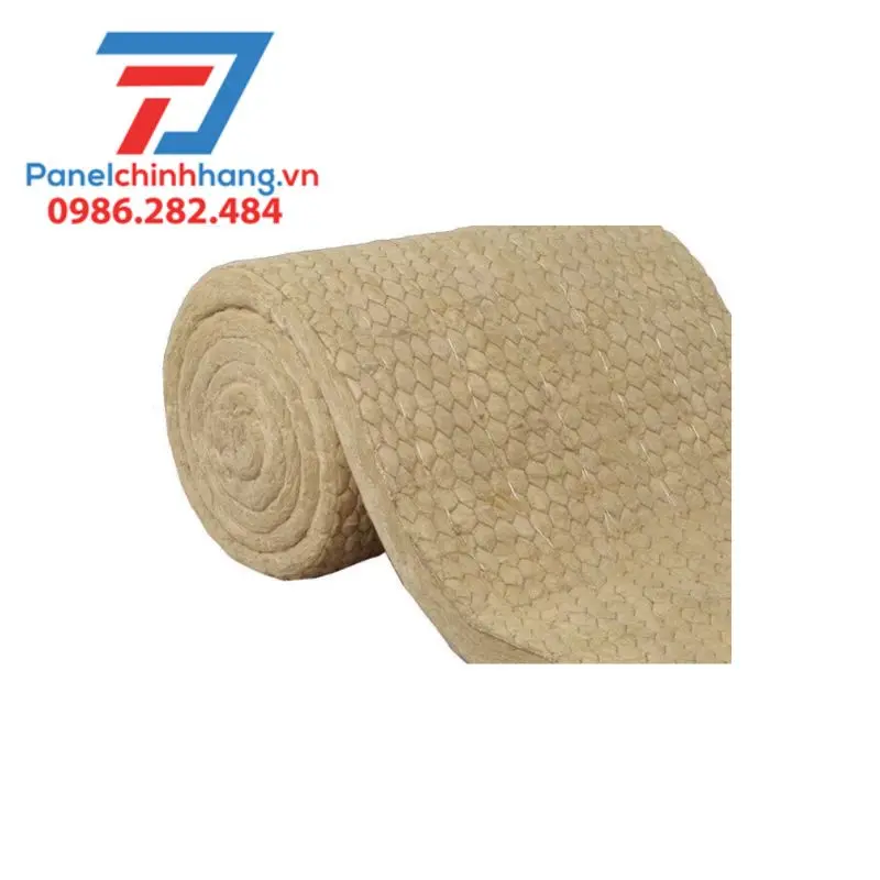 Bông khoáng Rockwool dạng cuộn có lưới