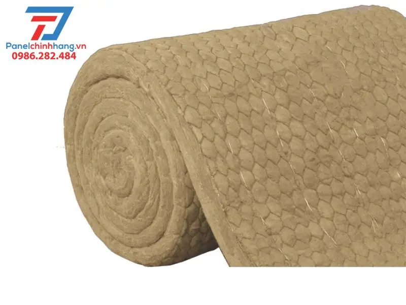 Bông khoáng Rockwool cuộn có lưới kẽm